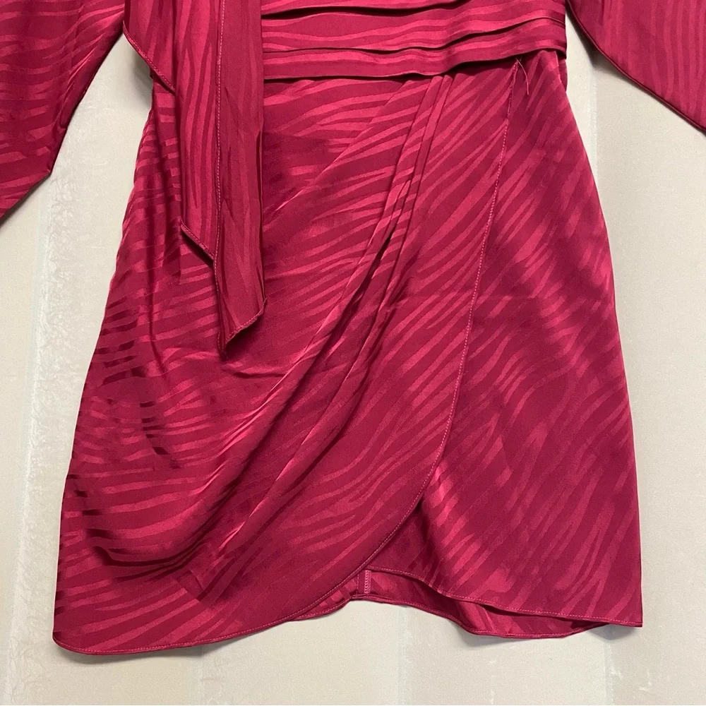 Ronny Kobo Women’s Shanaya Draped Dress Small Mini Faux Wrap Designer Luxury - Picture 4 of 13